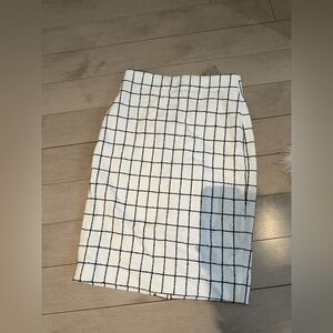 JCrew White and Black Skirt